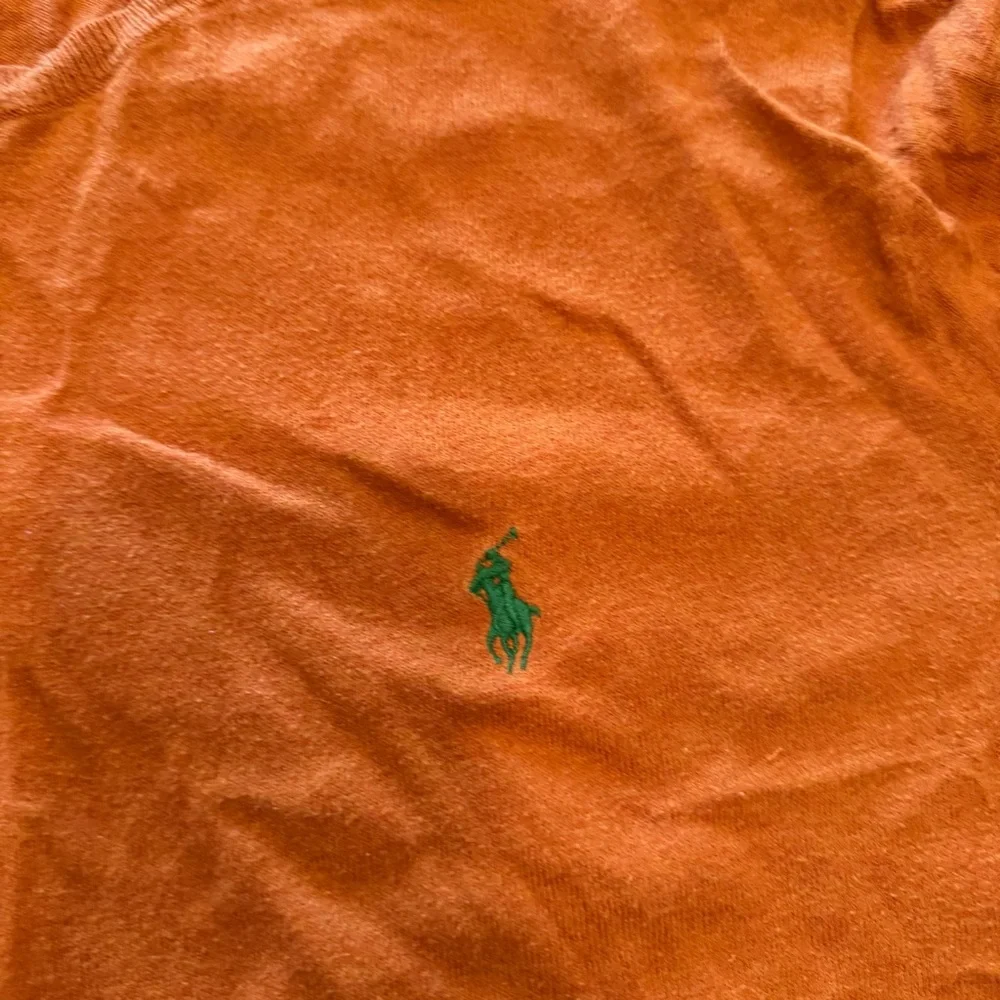 Vintage Polo Ralph Lauren Orange Crewneck Knit Cotton Sweater Size L